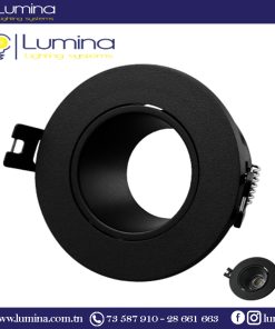 Alternative view of Spot encastrable polycarbonate orientable rond noir INDIRECTE ∅90mm SRPL02-BK