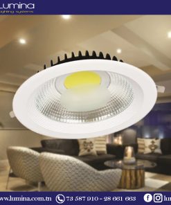 Spot LED encastrable downlight COB 30W ∅220mm Lumière blanche 6500K