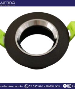 Spot encastrable Aluminium rond Noir & Argent ∅ 80mm RT-Q02