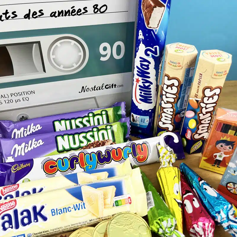 Coffret cadeau – Boîte en métal cassette – Chocolats des années 80 – grand coffret chocolat original – Image 5