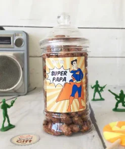 Alternative view of Bonbonnière Papa – Chouchou 300g – “Papa Super-Héros”