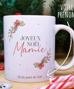 Alternative view of Mug “Joyeux Noël Mamie” personnalisé – Cadeau Noël