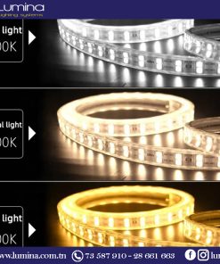 Alternative view of Rouleau tube light guirlande 8mm 2835 SMD Adhésif 100 mètre sans fiche couleur jaune